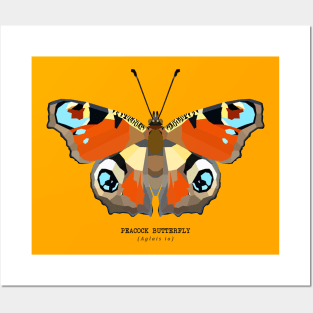 Peacock butterfly Posters and Art